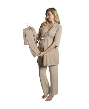 Women's Analise During & After 5-Piece Maternity/Nursing Sleep Set