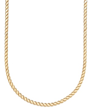 Silver, Gold Plated Brass Chain Necklace