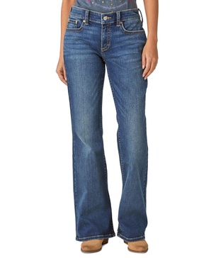 Women's Low Rise Flap-Pocket Flared Jeans