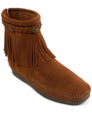 Women's Suede High Top Back Zip Boots