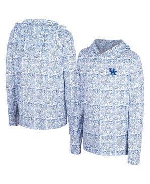 Big Boys and Girls Royal Kentucky Wildcats All-Over Print Hoodie