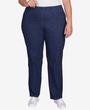 Plus Size Pull On Denim Pants