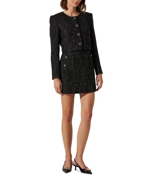 Women's Milena Button-Front Tweed Jacket