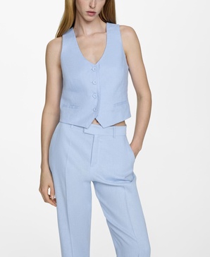 Women's Linen Suit Vest