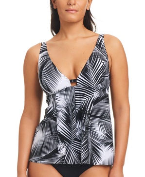 Women's Giving Attitude Tropical-Print Tankini Top