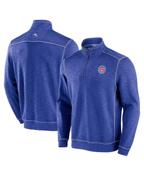 Men's Blue St. Louis Cardinals Tobago Bay Tri-Blend Quarter-Zip Sweatshirt