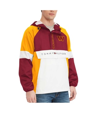 Men's Burgundy Washington Commanders Quarter-Zip Pullover Hoodie Jacket