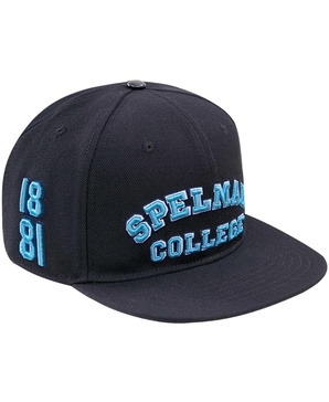 Men's Black Spelman College Jaguars Arch Over Logo Evergreen Snapback Hat