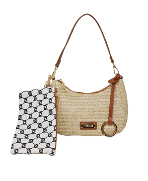 Eva Straw Small Shoulder Bag