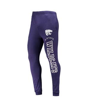 Men's Purple and Charcoal Kansas State Wildcats Meter Long Sleeve Hoodie T-shirt and Jogger Pants Set