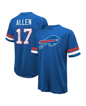 Men's Threads Josh Allen Royal Distressed Buffalo Bills Name and Number Oversize Fit T-shirt