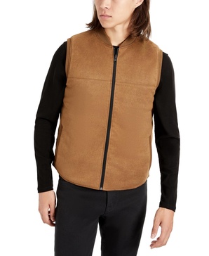 Men's Reversible Water-Resistant Full-Zip Vest