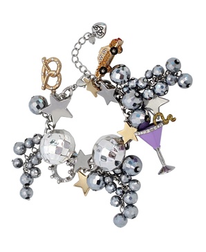 Faux Stone Midnight Magic NYC Charm Bracelet