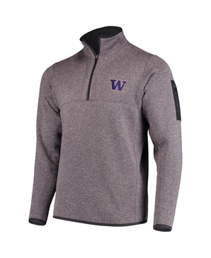 Men's Charcoal Washington Huskies Fortune Half-Zip Sweatshirt