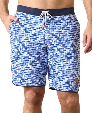 Men's Baja Printed Drawstring 9" Swim Trunks