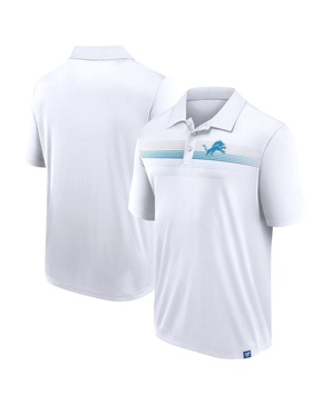 Men's White Detroit Lions Victory For Us Interlock Polo Shirt