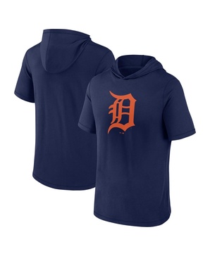 Men's Navy Detroit Tigers Short Sleeve Hoodie T-shirt