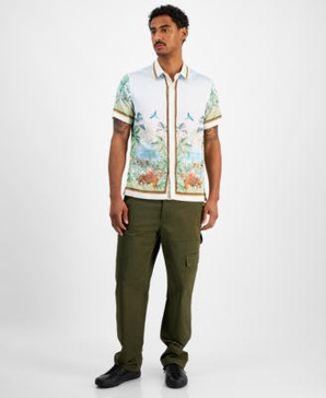 Short Sleeve Button-Front Jungle Shirt & Utility Cargo Pants