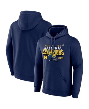 Men's Navy Michigan Wolverines College Football Playoff 2023 National Champions Hometown Pullover Hoodie