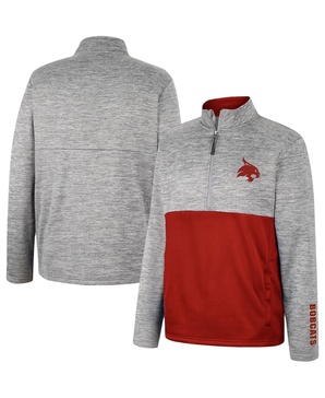 Men's Gray Texas State Bobcats John Half-Zip Jacket