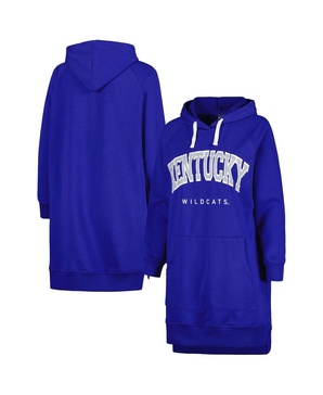 Women's Royal Kentucky Wildcats Take a Knee Raglan Hooded Sweatshirt Dress