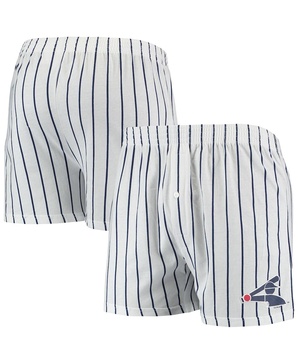 Men's White, Navy Chicago White Sox Vigor Pinstripe Boxer Shorts