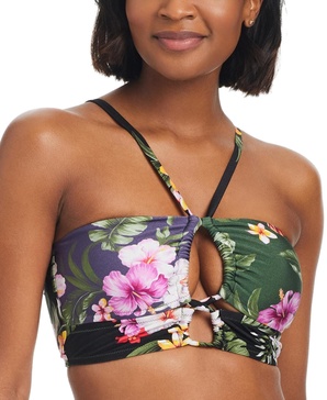 Women's Floral-Print Bandeau Halter Cropkini, Created for Macy's