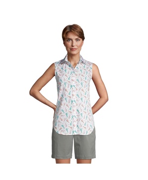 Women's No Iron Supima Cotton Sleeveless Shirt