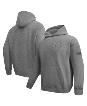 Men's Gray Michigan Wolverines Neutral Pullover Hoodie