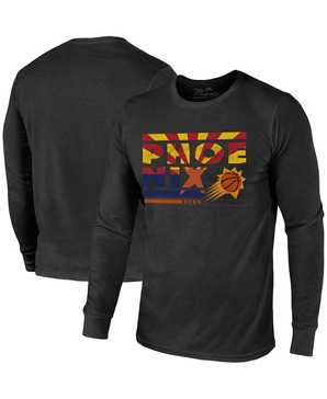 Men's Threads Black Phoenix Suns City and State Tri-Blend Long Sleeve T-shirt