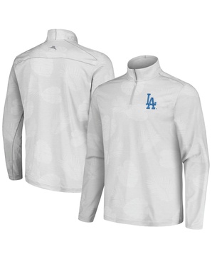 Men's Gray Los Angeles Dodgers Delray Frond IslandZone Half-Zip Jacket