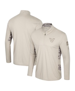 Men's Natural Vanderbilt Commodores OHT Military Appreciation Quarter-Zip Jacket