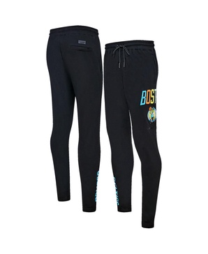 Men's Black Boston Celtics Washed Neon Sweatpants