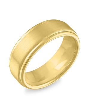 Mens Step Edge Band in Yellow Tantalum