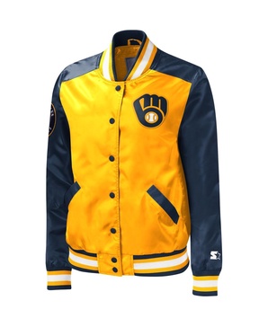 Women's Gold Milwaukee Brewers The Legend Full-Snap Jacket