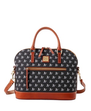 Athletics Signature Domed Zip Satchel Purse