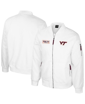 Men's Virginia Tech Hokies White Rabbit Full-Zip Bomber Jacket