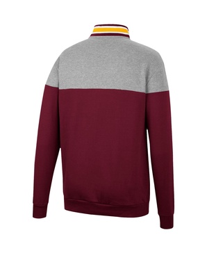 Men's Maroon, Heather Gray Minnesota Golden Gophers Be the Ball Quarter-Zip Top