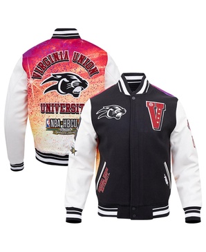 Men's Black Virginia Union University 2024 NBA All-Star Game x HBCU Classic Varsity Full-Snap Jacket