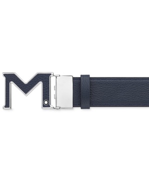 M Buckle Reversible Leather Belt