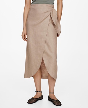 Women's Bow Linen Skirt