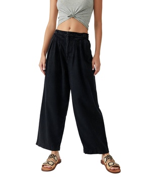 lotta love linen trouser in black