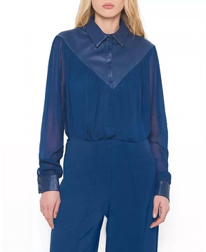 jenna blouse in navy blue