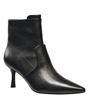 Women's London Pointed Toe Leather Dress Booties