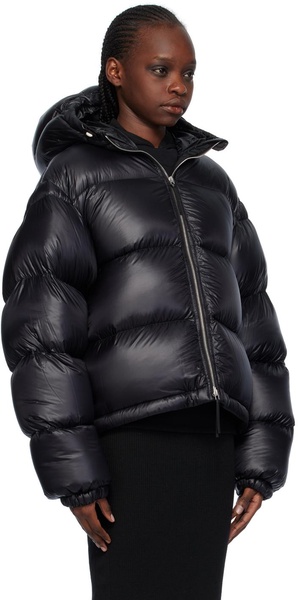 Black Hooded Down Jacket