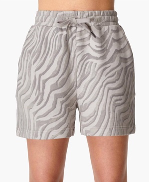 essentials shorts in light grey zebra print