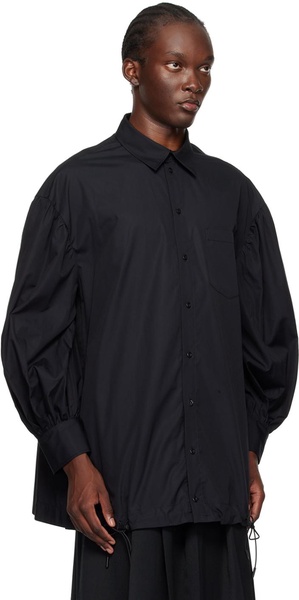 Black Puff Sleeve Shirt