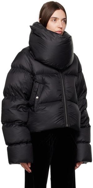 Black Funnel Neck Down Jacket