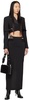 Black Pocket Column Maxi Skirt