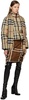 Beige Vintage Check Down Jacket